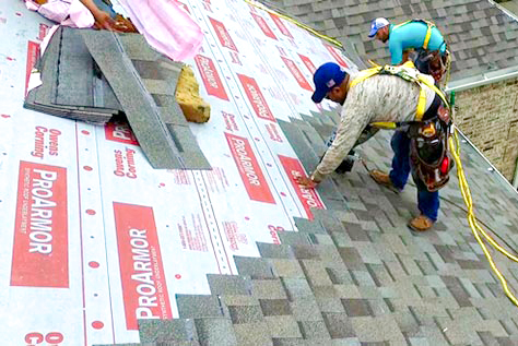 installing roof