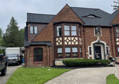 roofing installation on Tudor style home